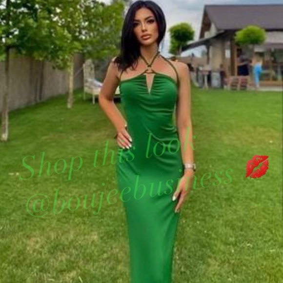 ZARA Flowy Tied Dress Green BNWT - Picture 1 of 6